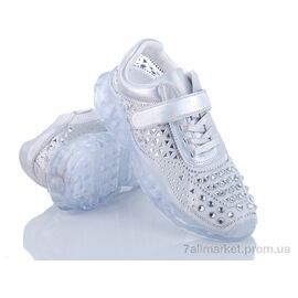 Кросівки дитячі модні Літо A9306 серебряный (8 пар р.32-37) "Эльффей" недорого оптом від прямого постачальника