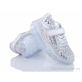 Фотография Кроссовки детские модные Лето B9306 серебряный (6 пар р.26-31) "Эльффей" недорого оптом от прямого поставщика