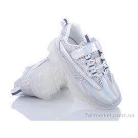 Кросівки дитячі модні Літо B9307 серебряный (8 пар р.26-31) "Эльффей" недорого оптом від прямого постачальника