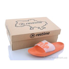 Шльопанці жіночі полегшені Літо TWL20964 orange (24 пар р.36-41) "Restime" недорого оптом від прямого постачальника