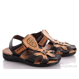 Фотография Босоножки детские летние Лето Тима-1 коричневый (6 пар р.30-35) "Makers Shoes" недорого оптом от прямого поставщика