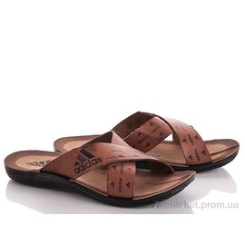 Фотография Шлепки мужские пляжные Лето Ads-brown (6 пар р.40-44) "Makers Shoes" недорого оптом от прямого поставщика