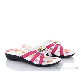 Фотография Шлепки детские летние Лето 110 красный (6 пар р.30-35) "Makers Shoes" недорого оптом от прямого поставщика