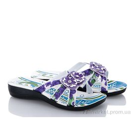 Фотография Шлепки детские летние Лето 111 фиолетовый (6 пар р.30-35) "Makers Shoes" недорого оптом от прямого поставщика