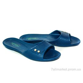 Фотография Шлепки женские облегченные Лето 107 синий (10 пар р.36-41) "Slippers" недорого оптом от прямого поставщика