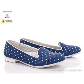 Фотография Балетки детские на девочку Лето N371-6 navy (6 пар р.31-36) "Clibee-Doremi" недорого оптом от прямого поставщика