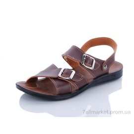 Шльопанці чоловічі пляжні Літо 3589 brown (6 пар р.41-45) "Makers Shoes" недорого оптом від прямого постачальника