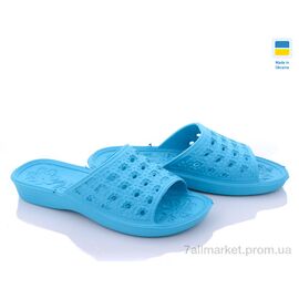 Шльопанці жіночі полегшені Літо Крок Украіна С19 бірюза (6 пар р.36-41) "Vladimir" недорого оптом від прямого постачальника