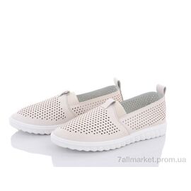 Сліпони жіночі тканинні Літо 9-761 beige (8 пар р.36-41) "Violeta" недорого оптом від прямого постачальника