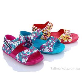 Фотография Босоножки детские летние Лето C10687G mix (30 пар р.30-35) "Sidney" недорого оптом от прямого поставщика