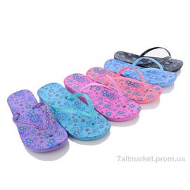 Шльопанці жіночі полегшені Літо 8026-3 mix (30 пар р.37-41) "Sydney" недорого оптом від прямого постачальника