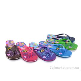 Фотография Шлепки детские летние Лето HD48L mix (30 пар р.36-40) "Sydney" недорого оптом от прямого поставщика