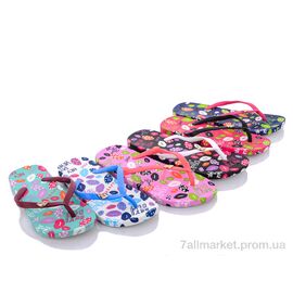 Фотография Шлепки детские летние Лето F1199 mix (12 пар р.30-35) "Deshman" недорого оптом от прямого поставщика