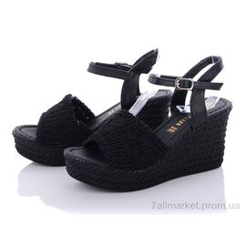 Фотография Босоножки женские летние Лето 15004 black (8 пар р.36-40) "Violeta" недорого оптом от прямого поставщика