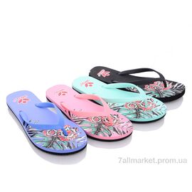 Шльопанці жіночі полегшені Літо N918 mix (12 пар р.36-41) "Inblue" недорого оптом від прямого постачальника