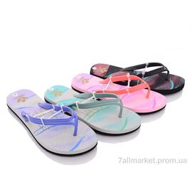 Шльопанці жіночі полегшені Літо H518 mix (12 пар р.36-41) "Inblue" недорого оптом від прямого постачальника