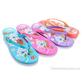 Шльопанці жіночі полегшені Літо 1402 mix (24 пар р.37-41) "Sydney" недорого оптом від прямого постачальника
