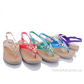 Босоніжки жіночі літні Літо D60-2 mix (24 пар р.37-41) "Sydney" недорого оптом від прямого постачальника