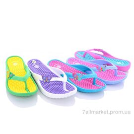 Фотография Шлепки детские летние Лето 379-3G mix (30 пар р.31-36) "Sydney" недорого оптом от прямого поставщика