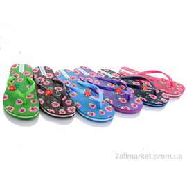 Фотография Шлепки детские летние Лето HD05L mix (30 пар р.36-40) "Sydney" недорого оптом от прямого поставщика