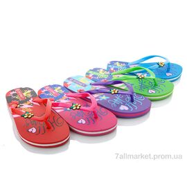 Фотография Шлепки детские летние Лето HD48G mix (30 пар р.30-35) "Sydney" недорого оптом от прямого поставщика