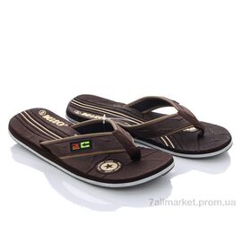 Шльопанці чоловічі пляжні Літо KME758 d.brown (6 пар р.40-43) "Zelart" недорого оптом від прямого постачальника