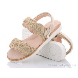 Босоніжки дитячі літні Літо 9044-21 золото (8 пар р.26-31) "Эльффей" недорого оптом від прямого постачальника