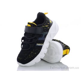 Кросівки дитячі модні Літо 19118В -Z черно-желтый (6 пар р.27-32) "Эльффей" недорого оптом від прямого постачальника
