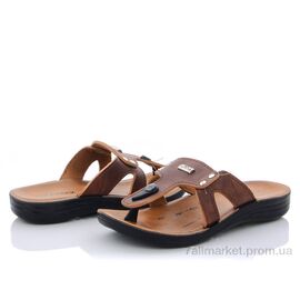 Фотография Шлепки детские летние Лето 1759 коричневые (6 пар р.30-35) "Selena" недорого оптом от прямого поставщика