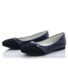 Фотография Балетки детские на девочку Лето 185-53 blue (8 пар р.33-38) "Xifa kids" недорого оптом от прямого поставщика