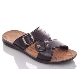 Фотография Шлепки мужские пляжные Лето M089 black (6 пар р.40-45) "DeMur" недорого оптом от прямого поставщика