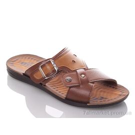 Фотография Шлепки мужские пляжные Лето M089 camel (6 пар р.40-45) "DeMur" недорого оптом от прямого поставщика