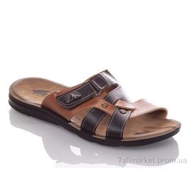 Шльопанці чоловічі пляжні Літо MK2026-2-6844S black-camel (6 пар р.40-45) "DeMur" недорого оптом від прямого постачальника