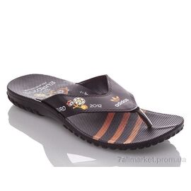 Фотография Шлепки мужские пляжные Лето MA black-orange V (6 пар р.40-45) "DeMur" недорого оптом от прямого поставщика