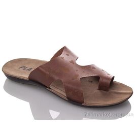 Шльопанці чоловічі пляжні Літо MKamuf brown (6 пар р.40-45) "DeMur" недорого оптом від прямого постачальника