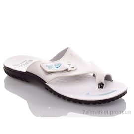 Шльопанці чоловічі пляжні Літо MN white-blue-lip P (6 пар р.40-45) "DeMur" недорого оптом від прямого постачальника