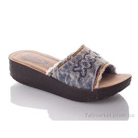 Шльопанці жіночі полегшені Літо W305-blue (6 пар р.36-40) "DeMur" недорого оптом від прямого постачальника