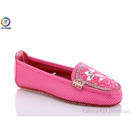 Фотография Балетки детские на девочку Лето 6076-4 (8 пар р.32-37) "Леопард" недорого оптом от прямого поставщика
