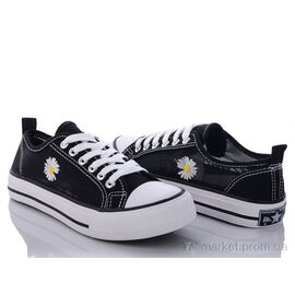 Кеди жіночі стильні Літо 709 black (8 пар р.35-40) "Class Shoes" недорого оптом від прямого постачальника