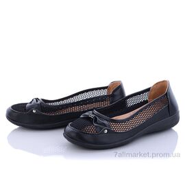 Туфлі жіночі стильні Літо A156 black (10 пар р.36-42) "Rama" недорого оптом від прямого постачальника