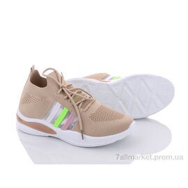 Кросівки жіночі модні Літо 45-74 beige (8 пар р.36-41) "Violeta" недорого оптом від прямого постачальника