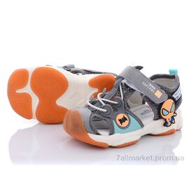 Сандалії дитячі літні Літо BD2006-3 серый (8 пар р.22-26) "Class Shoes" недорого оптом від прямого постачальника