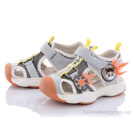 Сандалії дитячі літні Літо BD2005-3 серый (8 пар р.22-26) "Class Shoes" недорого оптом від прямого постачальника