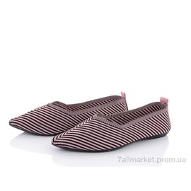 Балетки жіночі зручні Літо 45-91 pink-black (8 пар р.36-41) "Violeta" недорого оптом від прямого постачальника