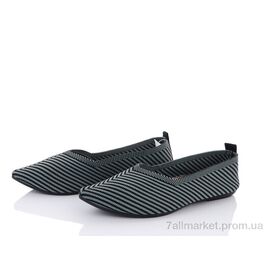 Балетки жіночі зручні Літо 45-91 blue-black (8 пар р.36-41) "Violeta" недорого оптом від прямого постачальника