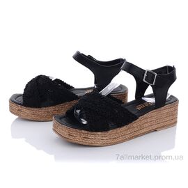 Босоніжки жіночі літні Літо 15000 black (8 пар р.36-40) "Violeta" недорого оптом від прямого постачальника