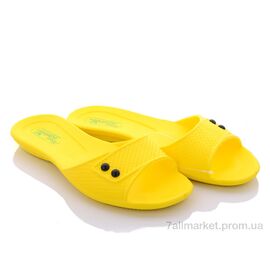 Шльопанці жіночі полегшені Літо 107 желтый (10 пар р.36-41) "Slippers" недорого оптом від прямого постачальника