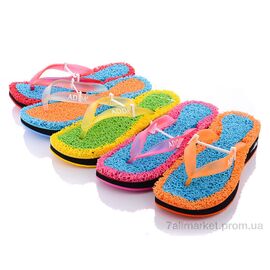 Шльопанці жіночі полегшені Літо 2521 W1 mix (24 пар р.37-41) "Zelart" недорого оптом від прямого постачальника