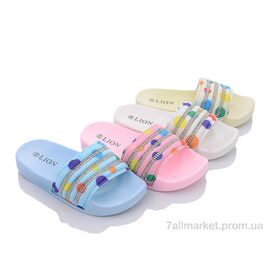 Фотография Шлепки детские летние Лето FY020 mix (24 пар р.24-29) "Lion" недорого оптом от прямого поставщика