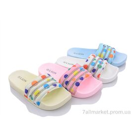 Фотография Шлепки детские летние Лето FY019 mix (24 пар р.30-35) "Lion" недорого оптом от прямого поставщика